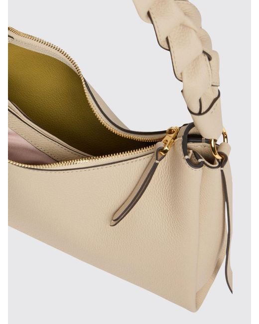 Coccinelle Natural Boheme Grained Leather Bag