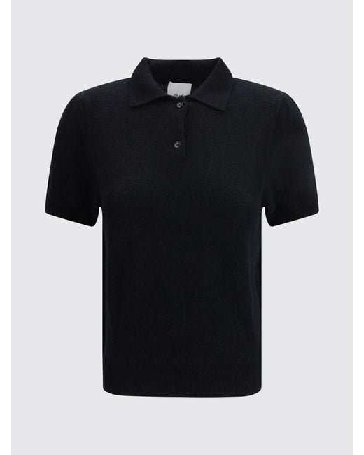 Allude Blue Cashmere Knit Polo Shirt