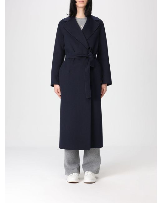 Max Mara Blue Wool Coat