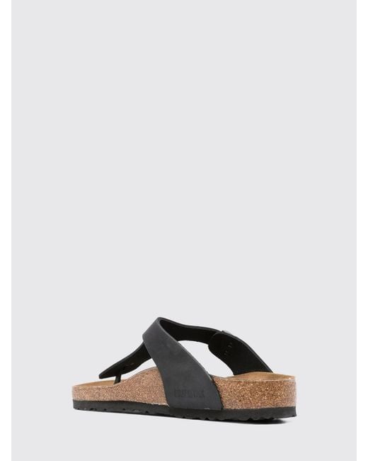 Birkenstock Black Gizeh Oiled Leather Sandal