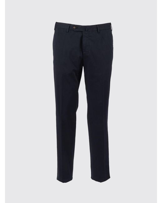 PT01 Blue Stretch Cotton Chino Trousers for men