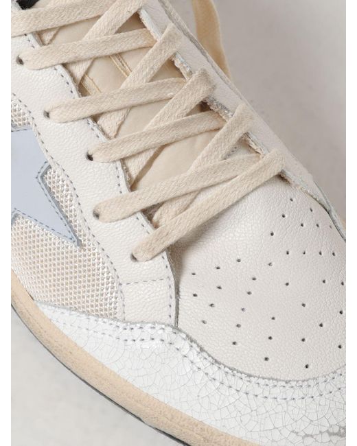Sneakers Ball Star in pelle cracklè e nylon di Golden Goose Deluxe Brand in Natural da Uomo