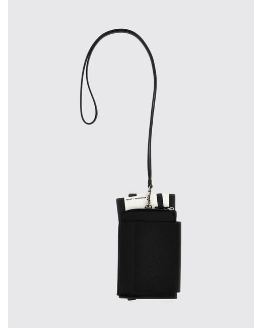 Balenciaga White Calfskin Leather Passport Holder With Emblem