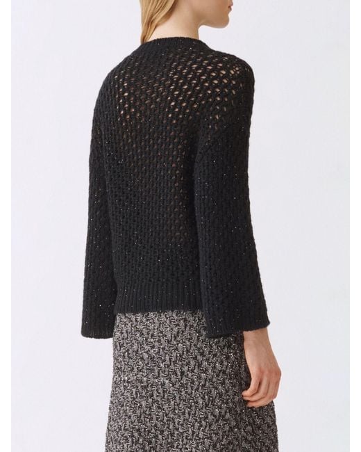 Fabiana Filippi Black Openwork Pullover