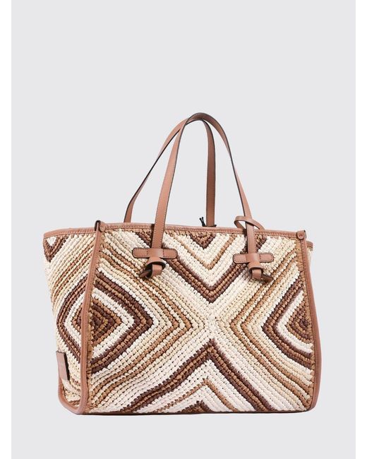 Gianni Chiarini Natural Marcella Crochet Raffia Bag