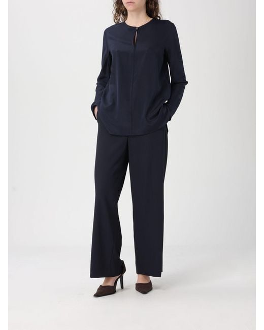 Max Mara Pure Blue Pure Silk Blouse Max Mara