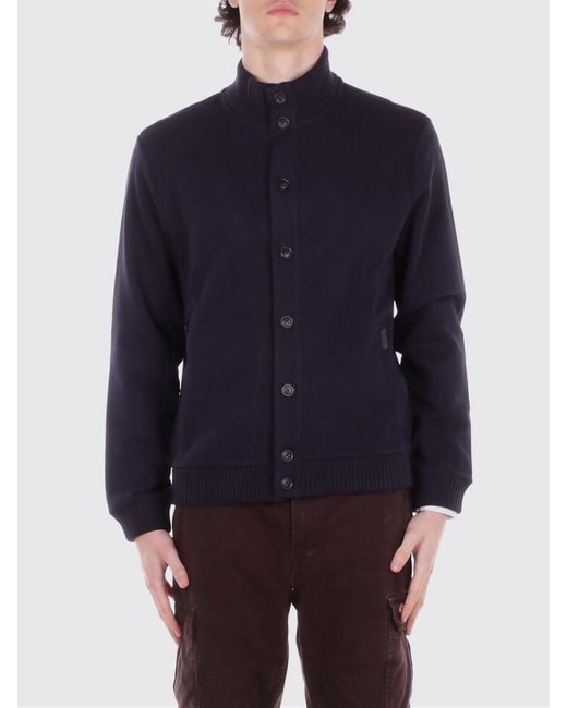 Cardigan En Mélange De Coton Fay pour homme en coloris Blue