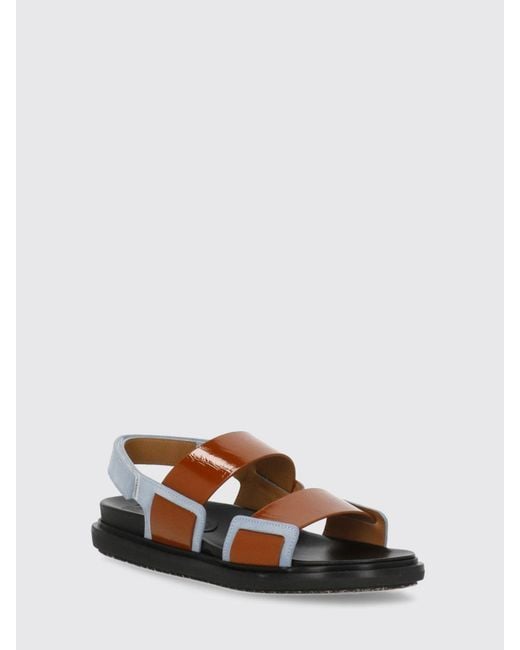 Marni White Leather Sandals