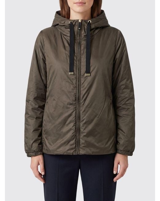 Max Mara Brown Hooded Short Windbreaker