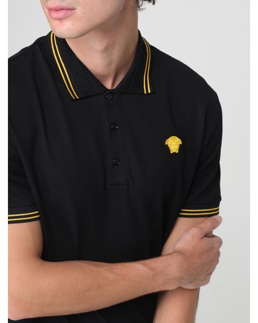 Polo Homme Versace pour homme en coloris Black