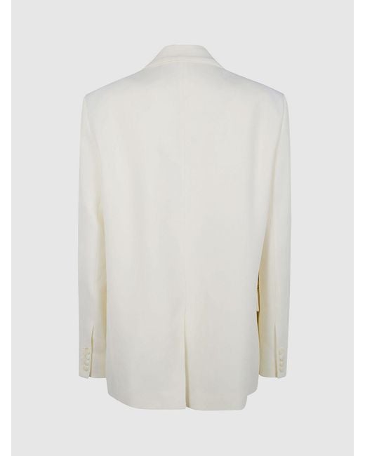 Joseph White Double-Breasted Crepe Blazer