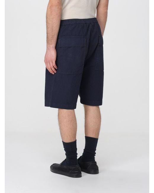 Barena Blue Cotton Shorts for men