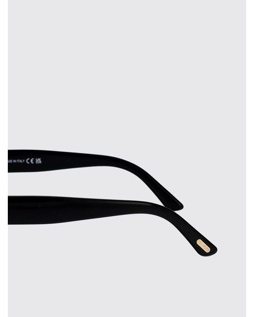 Tom Ford Black Cat-Eye Acetate Sunglasses With Rounded Shape