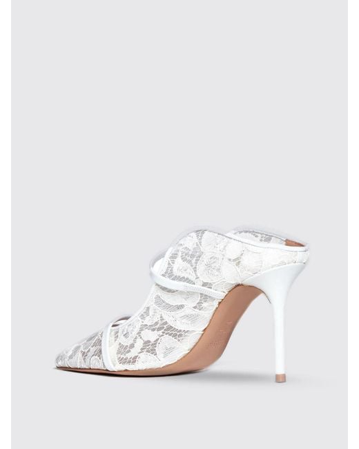 Malone Souliers White Heeled Sandals