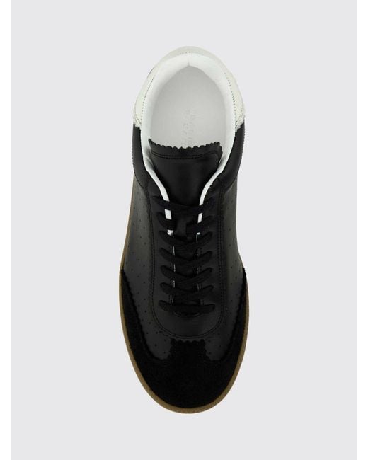 Isabel Marant Black Bryce Bicolor Leather Low-Top Sneakers