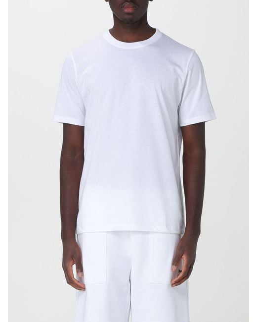 DISCLAIMER White Slim Fit Cotton T-Shirt With Skull Print And Crew Neck for men