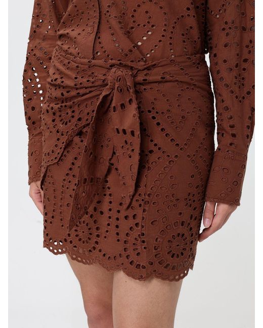 Mc2 Saint Barth Brown Sangallo Pareo Skirt