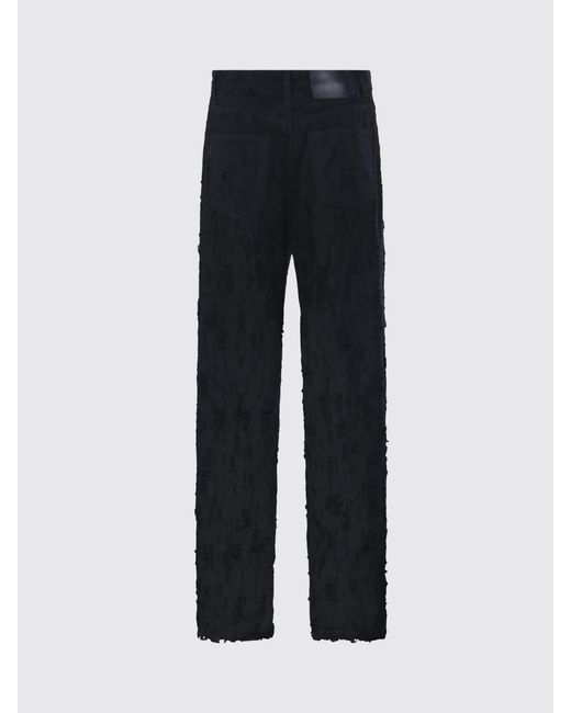 Haikure Blue Distressed Denim Wide-Leg Jeans
