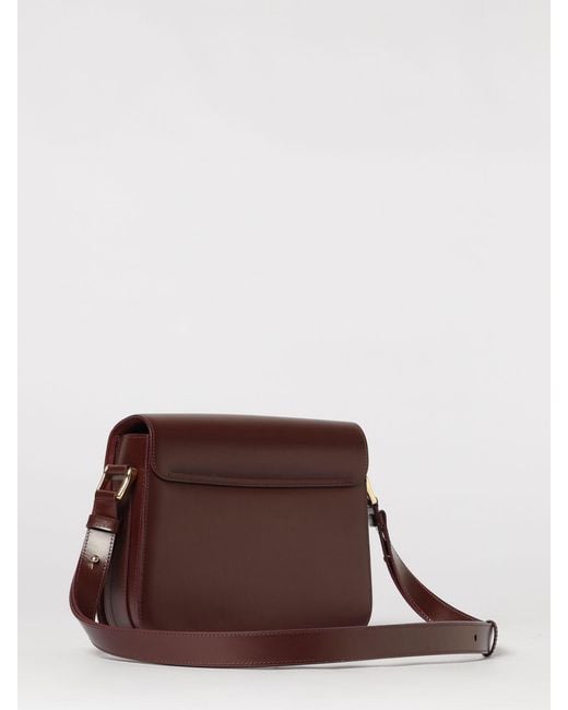 A.P.C. Brown Grace Brushed Leather Bag