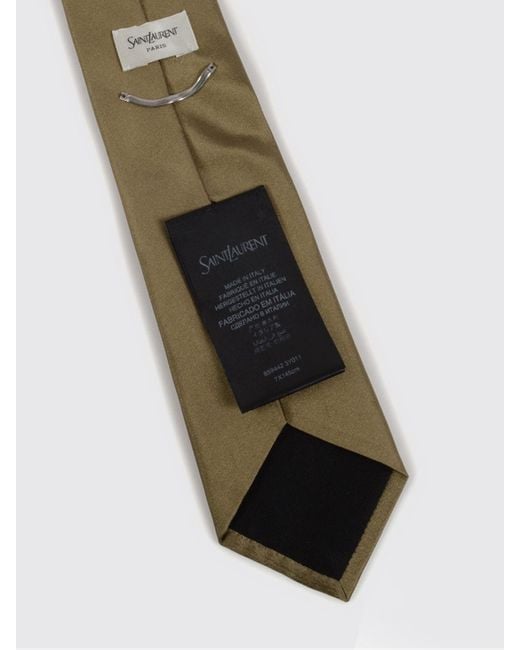 Saint Laurent White Satin Tie for men