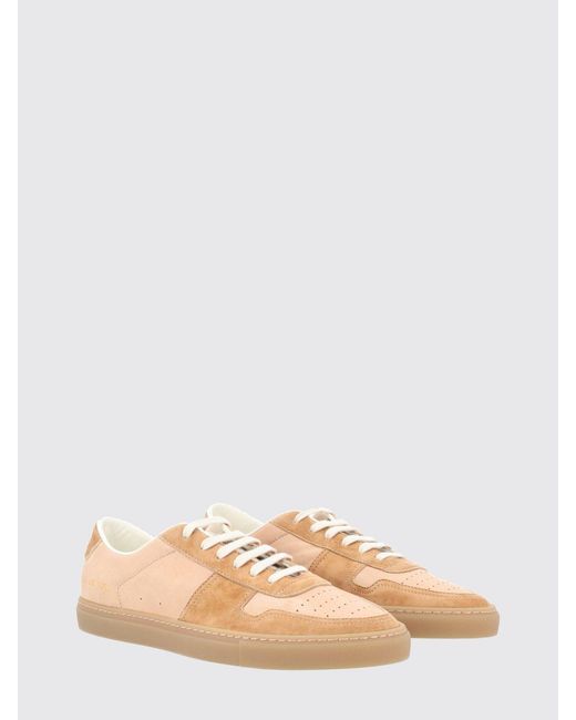 Common Projects Pink Two-Tone Nappa And Suede Low-Top Sneakers