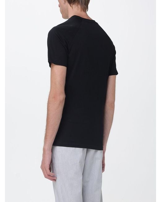 Boss Black Cotton T-Shirt With Mini Logo for men