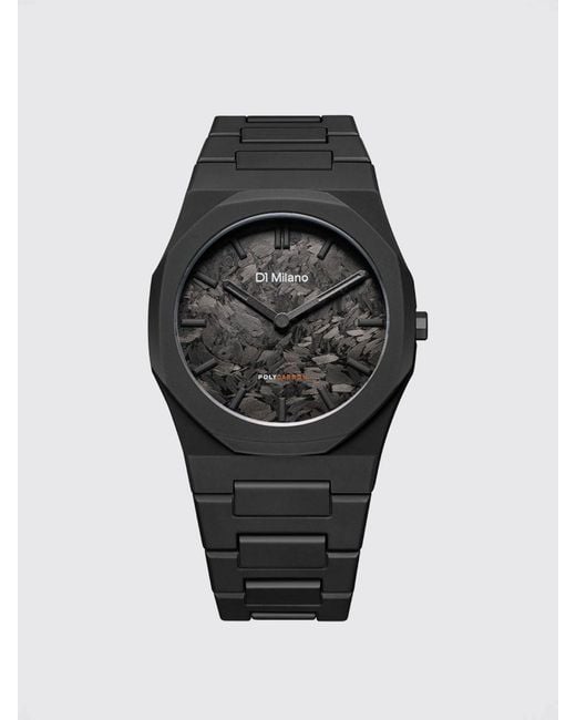 D1 Milano Black Poly Carbonium Watch for men