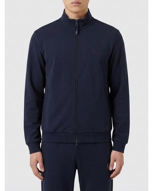 EA7 Reißverschluss-Cardigan in Blue für Herren