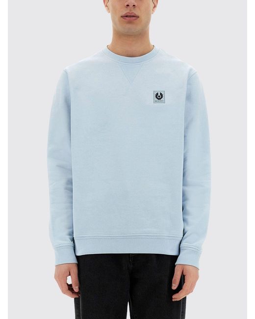 Belstaff Blue Sweatshirt With Logo Patch for men