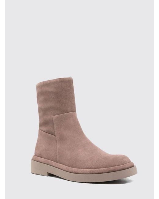Paloma Barceló Brown Flat Ankle Boots