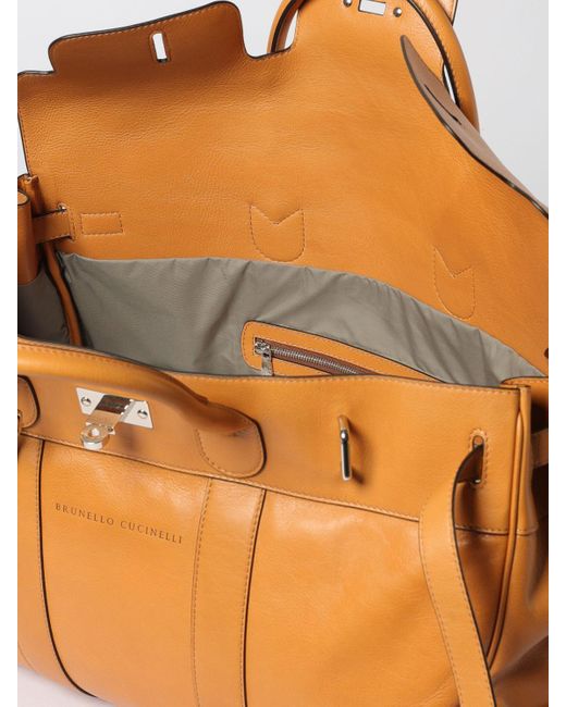 Brunello Cucinelli Orange Bag for men