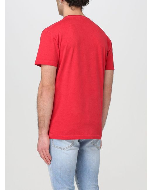 T-shirt in cotone di DSquared² in Red da Uomo
