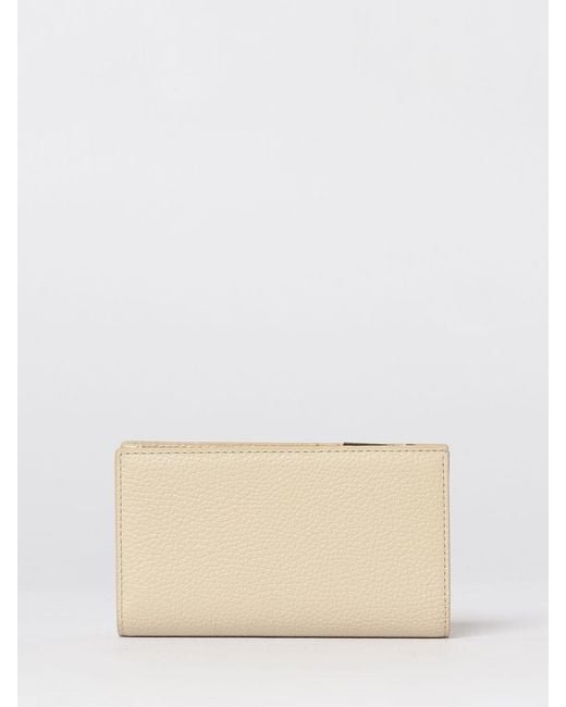 Coccinelle Natural Metallic Soft Hammered Leather Wallet