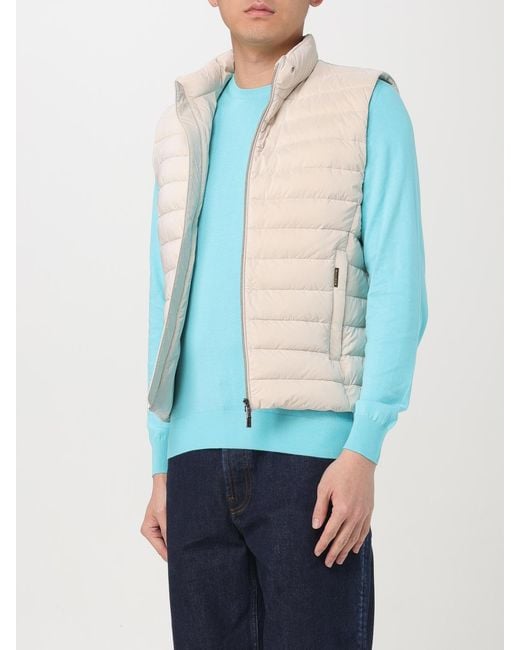 Moorer Blue Calaf-Os Goose Down Padded Vest for men