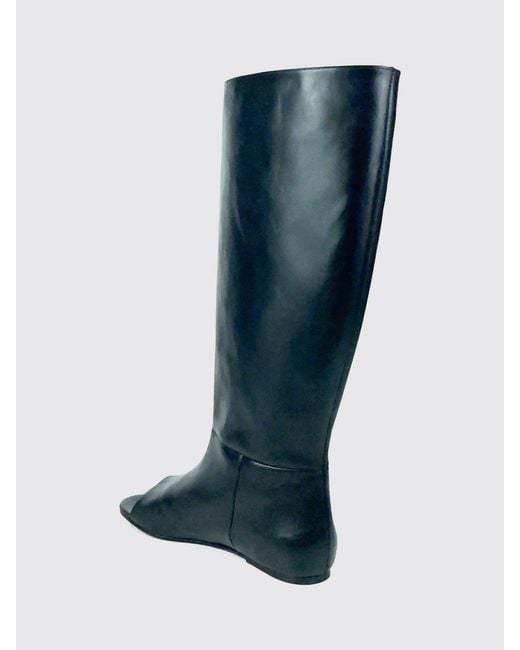 GIMAGUAS Blue Open-Toe Knee-High Boots