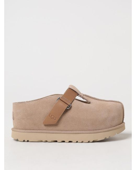 Ugg Natural Goldenstar Hi Suede Sabots