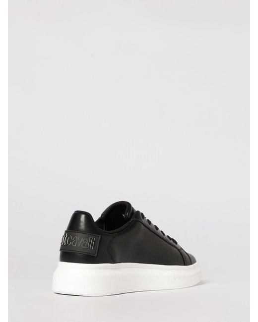 Just Cavalli Black Leather Sneakers for men