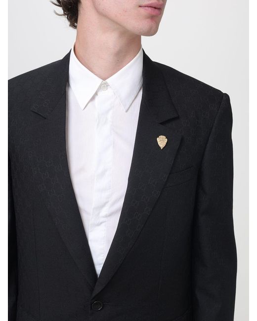 Gucci Blue Single Breasted Wool Blend Blazer for men