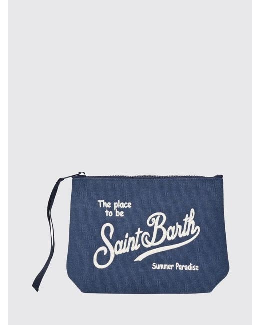 Mc2 Saint Barth Blue Cotton Blend Aline Pouch for men