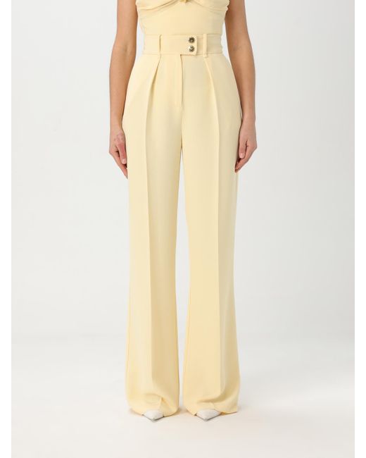 Elisabetta Franchi Yellow Wide Leg Pants