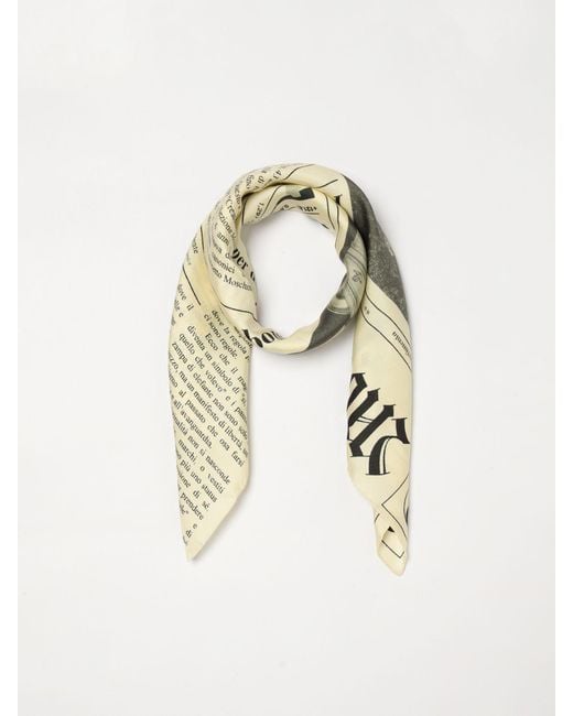 Moschino Couture Metallic Printed Silk Foulard