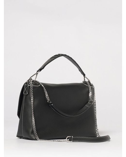 Lancel Black Ninon Grained Leather Bag