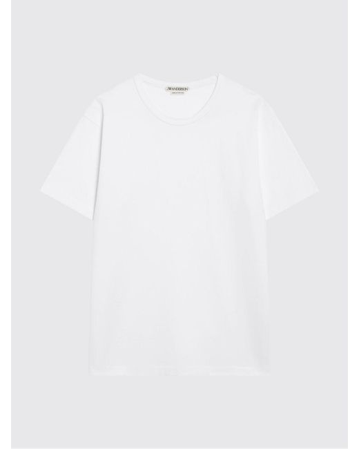 J.W. Anderson White Basic Cotton T-Shirt for men