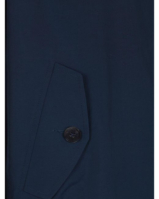 Baracuta Blue Cotton Blend Bomber Jacket for men