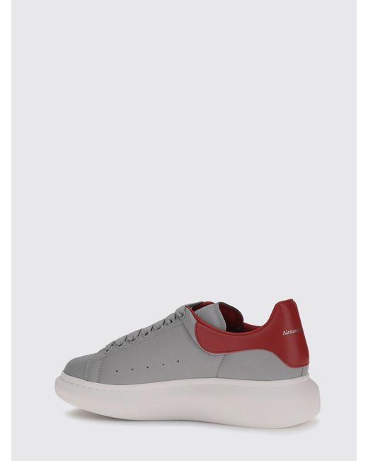 McQueen White Oversize Bicolor Calfskin Sneakers Alexander With Chunky Sole for men