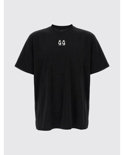 44 Label Group Black Maxi Logo Cotton T-Shirt for men