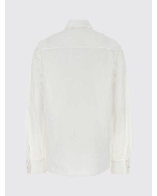 Jil Sander White Cotton Casual Shirt