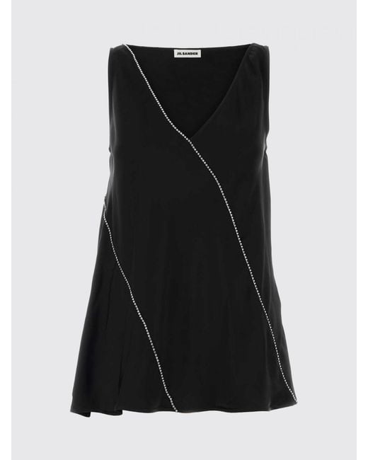 Jil Sander Black Viscose Top