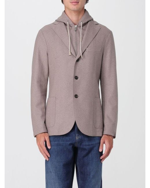 Eleventy Kapuzenjacke mit drei Knöpfen in Gray für Herren