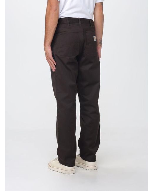 Carhartt Black Simple Wide-Leg Cotton-Blend Trousers With Rear Logo for men